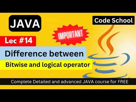 Bitwise v/s Logical operators in Java | Java full course in hindi |  Java Tutorial #14