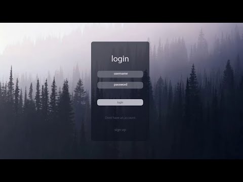 Amazing Transparent Login Form Just By Using HTML & CSS