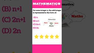 Math MCQ || the odd integer is represented in the form of ||#shorts #shortvideo #short #mcq #maths