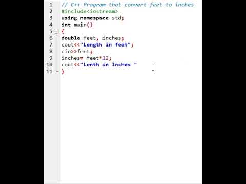 C++ Program to Convert feet to inches | Feet to Inches in CPP #cpp #shortsfeed #cppprogramming #fyp