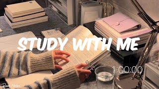 1-Hour Study with Me / Autumn Vibe with Piano and Rainfall