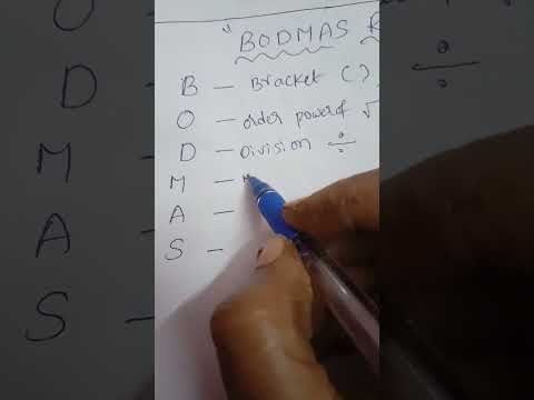 BODMAS rule.. #shortcut #maths #tricks #ytshortsvideo