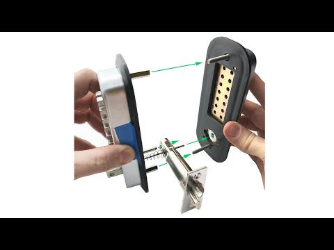 Jounjip 2-sided Mechanical Lock with Lever handles & Passage Mode (drop-in-pin code)