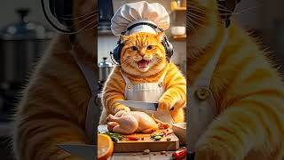 AI Cat Chef Whips Up Chicken Like a Pro#AICat #VirtualChef #AICooking #FunnyAI #CatChef #AIFoodie