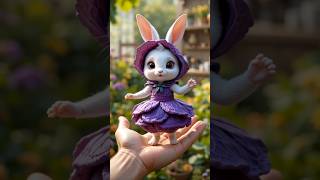 Heart-touching Beautiful Purple Cabbage rabbit💃🐇#shorts #shortsfeed #cuterabbit #rabbit #rabbitdance