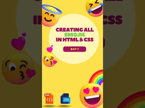 Day 7 - Building the 🤣 Emoji in HTML & CSS! 😆 #htmlcssjs #emoji #javascriptgamedevelopment