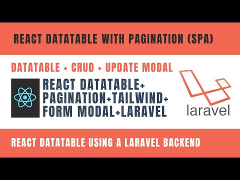 React Datatable with Pagination, UPDATE Modal (CRUD) - Create Read Update Delete - Laravel REST API