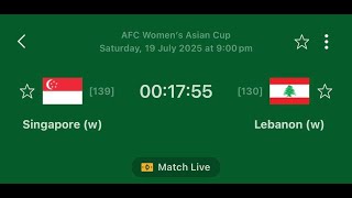 SINGAPORE WOMEN VS LEBANON WOMEN FOOTBALL