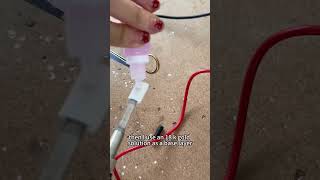 💅Turning silver into gold: My first electroplating experiment 🔑⁠