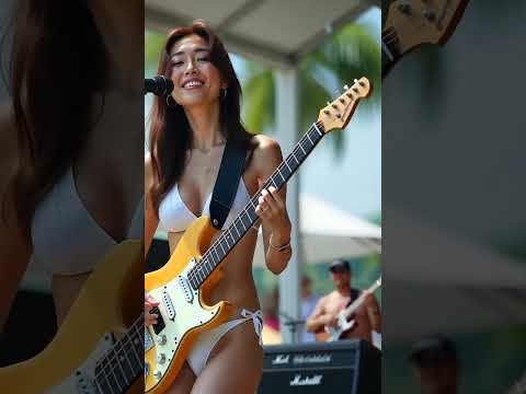 20250202 playing guitar with swimsuit 2