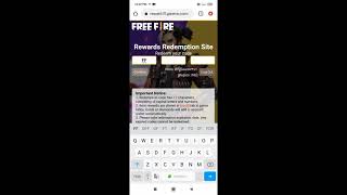 free fire redeem code short video