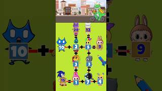 Poppy Playtime, Sonic, Labubu & Friends Face a Brutal MATH TEST #shorts
