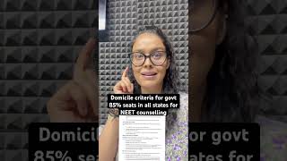State-wise Domicile Rules for 85% NEET govt State Quota seats | Complete Guide for All States 2025