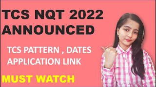 TCS NQT HIRING FOR 2022 BATCH || GREAT OPPORTUNITY FOR 2022 BATCH