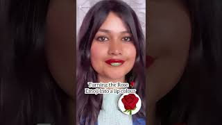 🌹Turning the Rose Emoji into a lip Colour💋 #shorts #ombrelips #lipstickhack #emojichallenge #rose