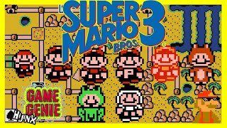Super Mario Bros 3 Power Up Game Genie Codes (NES) - Game Genie Hijinx