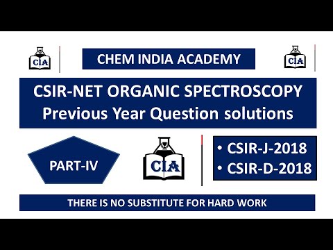 CSIR-NET June -2018 & Dec-2018 ||Organic Spectroscopy PYQs||Chem India Academy ||NMR Problems||#CIA