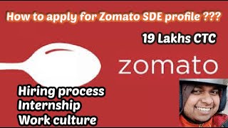 Zomato 19 Lakhs CTC Breakup | Hiring Process | Internship | Work Culture | By The One Company