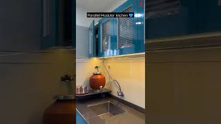 Parallel modular kitchen with kitchen Cabinets Design #lowbudgetmodularkitchen#lowcostkitchen#shorts