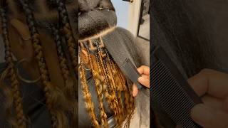 Medium knotless using color 30 midback length 🔥🔥#fy #braids #viralvideo