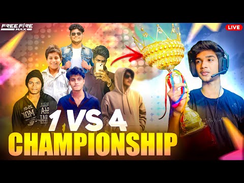 😨1 VS 4 CHAMPIONSHIP🏆 ?? | WHO IS TRUE LEGEND🔥🤬| FREE FIRE IN TELUGU #dfg #freefire