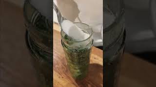 Turning fresh mint into syrup