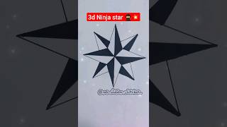 how to draw 3d Ninja star🥷💥🔥 #shorts