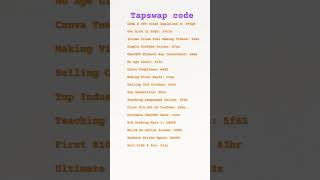 All tapswap code today #codetoday #tapswapcodetoday