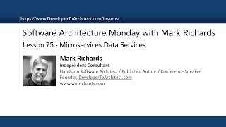 Lesson 75 - Microservices Data Services