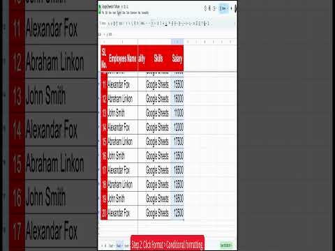 🎬 Google Sheets – Part 5: “How to Use Conditional Formatting in Google Sheets”  #excel