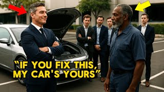 CEO Mocked: “Fix This and My Car’s Yours” — Froze When the Black Janitor Did It Effortlessly