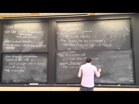 MIT 6.854 Spring 2016 Lecture 15: Gradient Descent