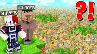 We Crashed On A Crazy Village Island In Minecraft!! 😱