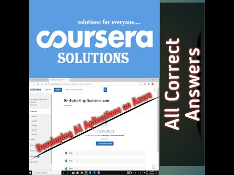 Coursera Answers: Developing AI Applications on Azure.