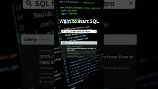 SQL course for beginners 🔥 #sql #shorts #viral