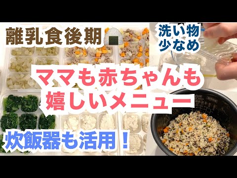 【10ヶ月赤ちゃん】ストック作り！ひじきの炊き込みご飯 肉じゃが 肉団子 煮物など【離乳食後期】