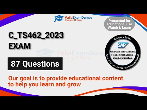 C_TS462_2023 Exam, SAP Certified Associate - SAP S/4HANA Cloud Private Edition, Sales