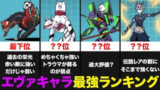 【投票数48万票】エヴァンゲリオンコラボキャラ最強ランキング！新キャラ追加版ランキングみんなの投票で作ってみたら結果が衝撃すぎた！！　にゃんこ大戦争