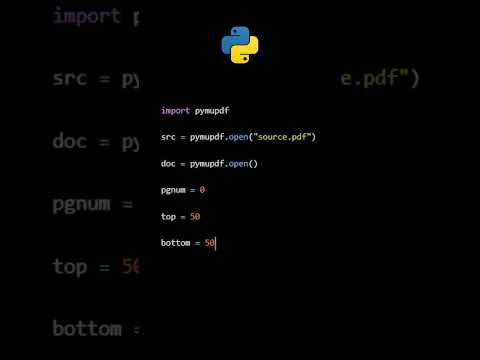 How to Remove Headers and Footers from PDFs Using Python and PyMuPDF #pdfediting #pythontips #pdf