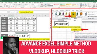 Advance Excel sheet Vlookup | Hlookup Simple Method Data Validation| Functional  #advancedexceltips