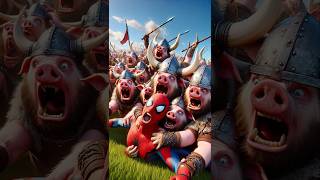 Epic battle of army Pigs | Who is best ? #spiderman #action #brawlstars