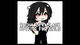 🖤 Gacha Life Black Outfits for Girls 🖤 #Black #Gachalife #Meow #Shorts #Ideas