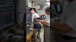 Checking the humanoid robot's battery. #robot #humanoidrobot #shorts #robotics