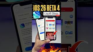 iOS 26 BETA 4 - Whats New #shorts #shortvideo #ios26features
