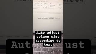 Column size | auto adjust | amazing excel shortcut