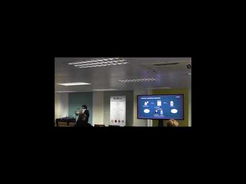 Chris Coney introduces Salena Worrall at First BitBrum Crypto Show