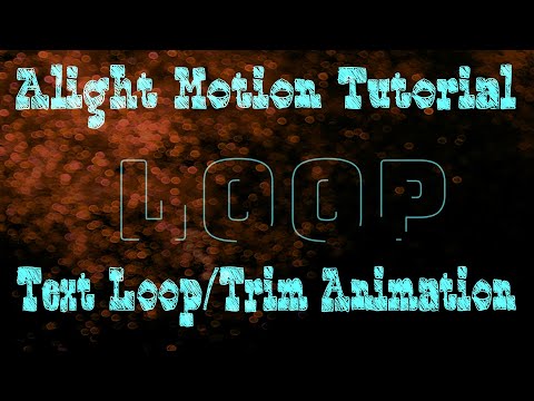 Trim Path/Loop Text Animation | How to | Alight Motion Tutorial (#Android and #iOS)