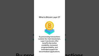 What is Bitcoin Layer 2? #cryptoforold #bitcoin #layer2 #shorts #short #knowledge #blockchain