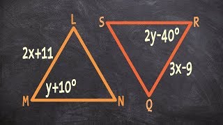 Learning to Find the Value of X and Y from Congruent Triangles