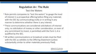 Regulation A+ Practical Tips and Guidance for Launching a Mini-IPO